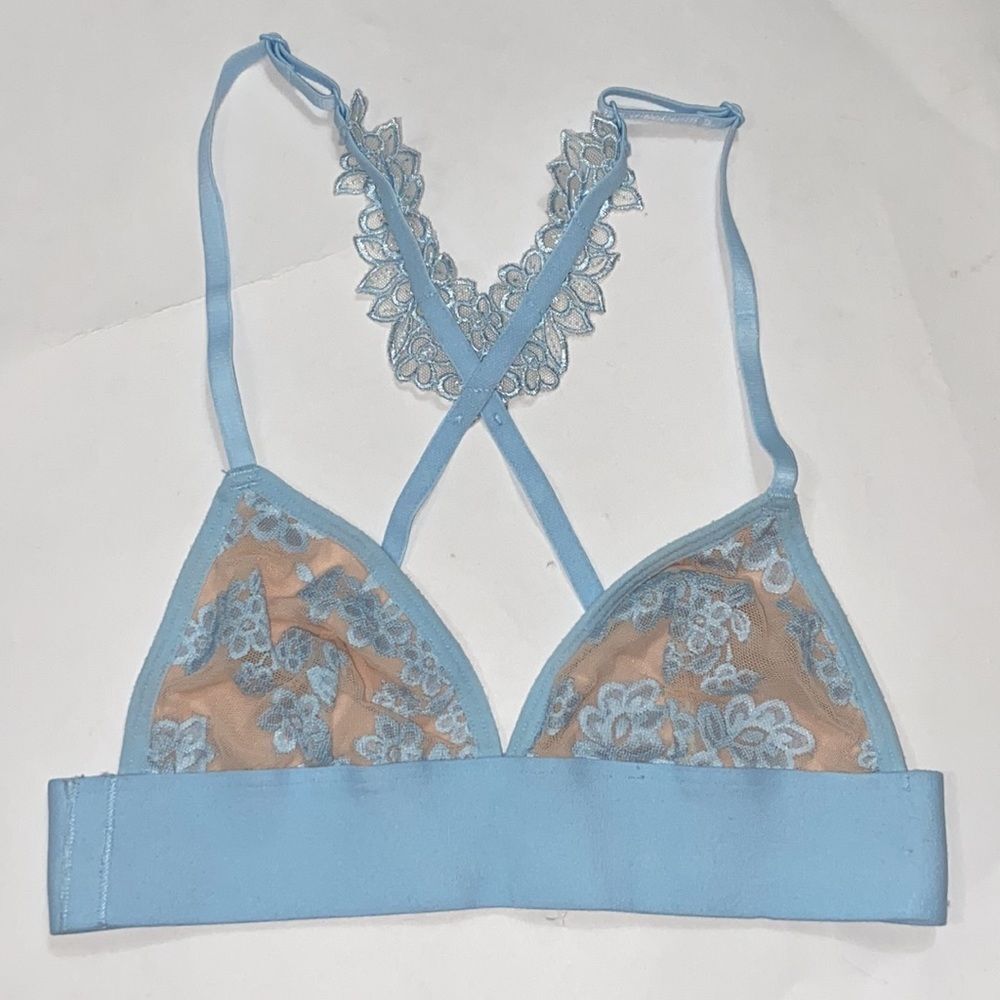 Pink Intimates & Sleepwear Vs Pink Light Blue Brand One Size Bralette
